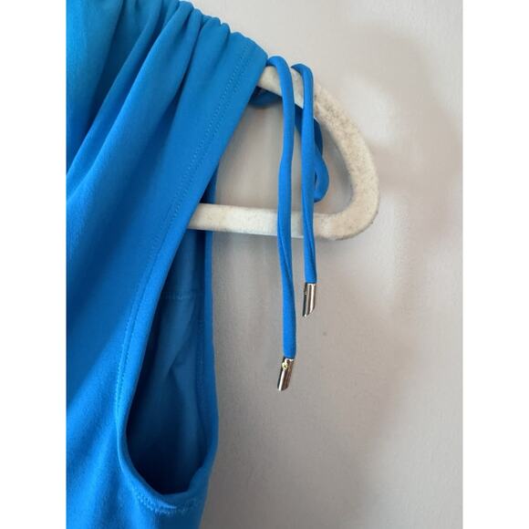 ROBIN PICCONE Aubrey One-Piece Swimsuit Size 6 Cyan Blue Plunging V-Worn once - Picture 15 of 16